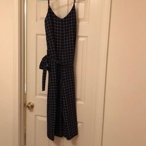 Checker striped jumpsuit